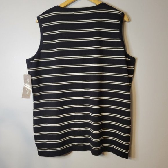 NWT Jones New York Black and Cream Sleeveless Knit Top Size 2X??????? - Picture 3 of 7